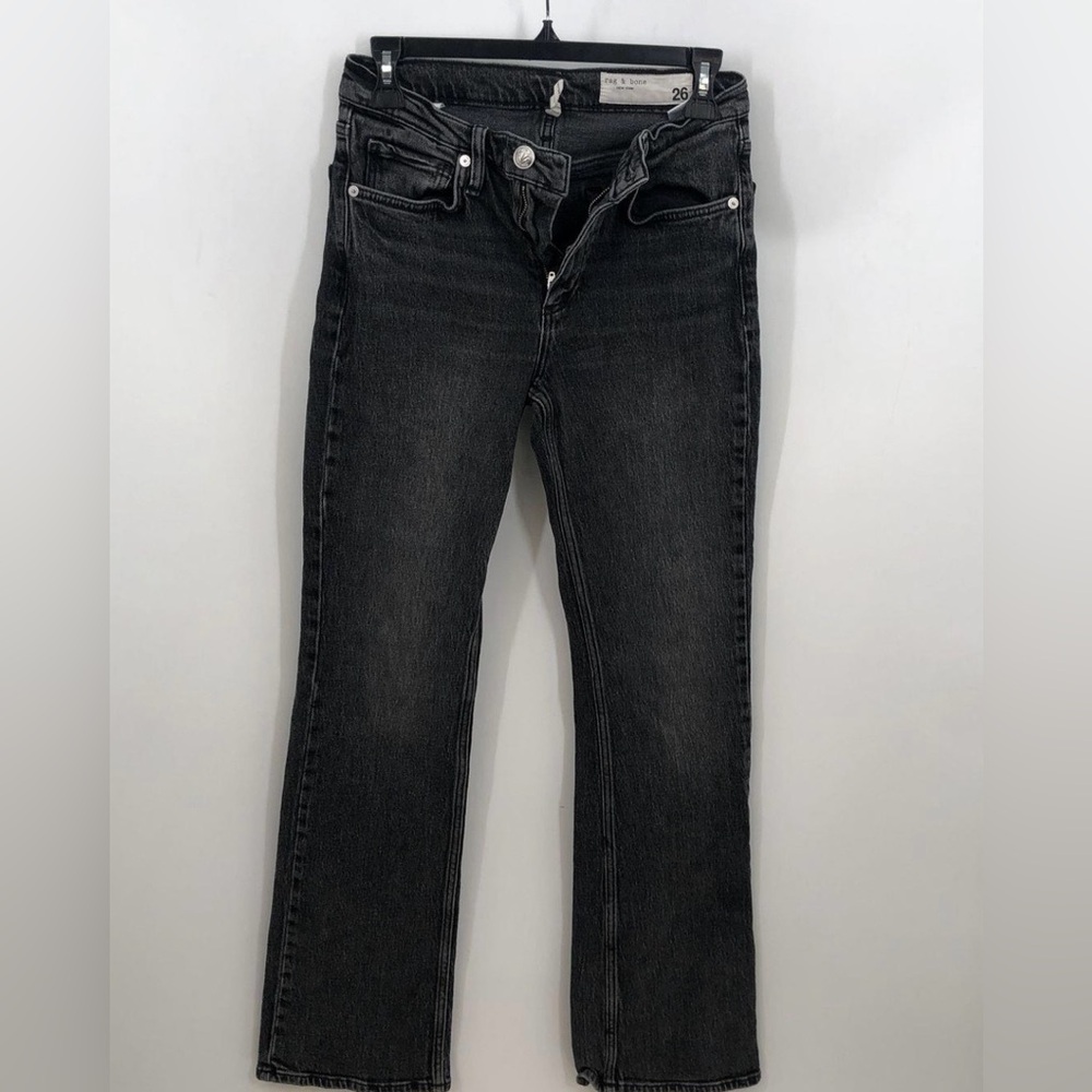 rag & bone Black Straight Leg Jeans